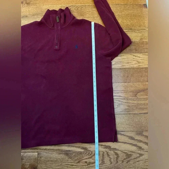 Polo Ralph Lauren Red Sweater 1/4 Zip With Pony Logo - Picture 10 of 10